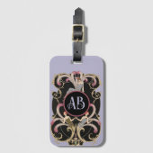 Feestelijke Art Deco Verjaardag Bagagelabel (Voorkant (verticaal))