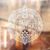 Feestelijke Art Deco Vrolijk Kerstvastklampen Raamsticker (Vel 2)