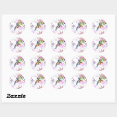 Feestelijke Axlotl Ronde Sticker (Vel)