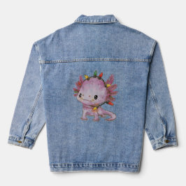 feestelijke axolotl denim jacket