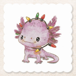 feestelijke axolotl kartonnen onderzetters