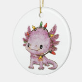 feestelijke axolotl keramisch ornament (Links)