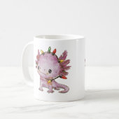 feestelijke axolotl koffiemok (Voorkant links)
