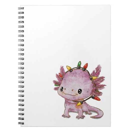 feestelijke axolotl notitieboek (Voorkant)