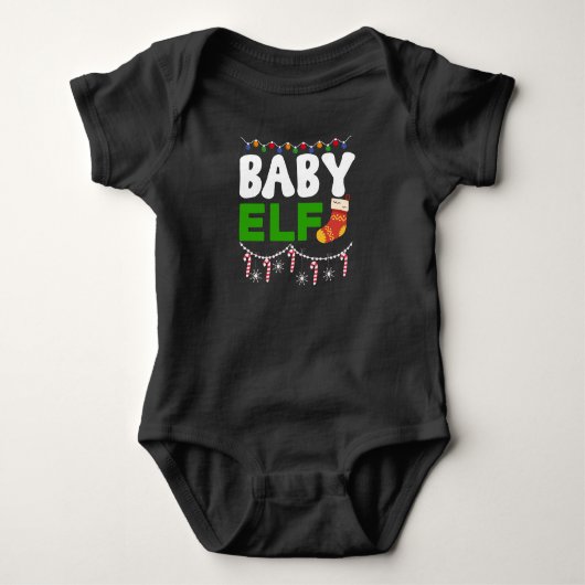 Feestelijke Baby Elf Charm - Schattige vakantie Romper (Voorkant)