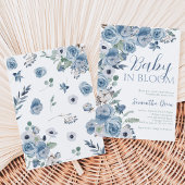 Feestelijke baby in bloei jongens baby shower kaart