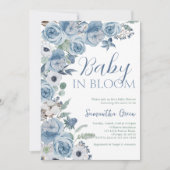Feestelijke baby in bloei jongens baby shower kaart (Voorkant)