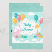 Feestelijke Baby Shower Kaart (Voorkant / Achterkant)