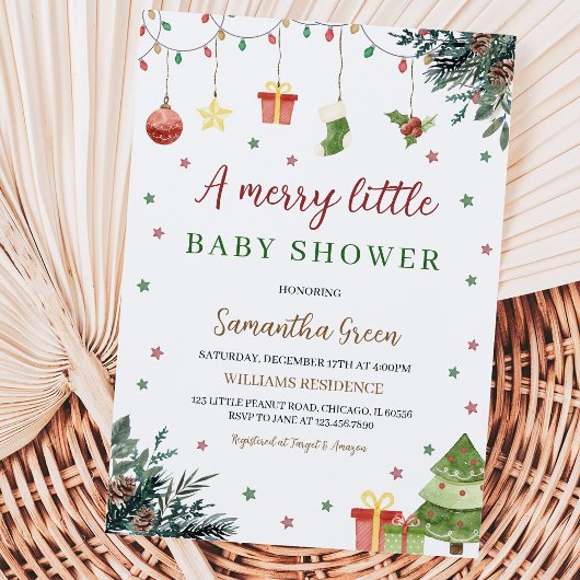 Feestelijke Babyborrel Kaart