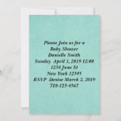 Feestelijke Babyborrel Kaart (Achterkant)