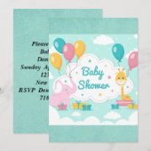 Feestelijke Babyborrel Kaart (Voorkant / Achterkant)