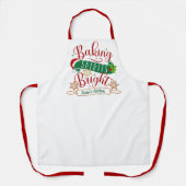 Feestelijke bakgeesten Heldere aangepaste kerst Schort (Voorkant)