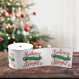 Feestelijke Baking Spirits Bright Christmas Holida Grosgrain Lint