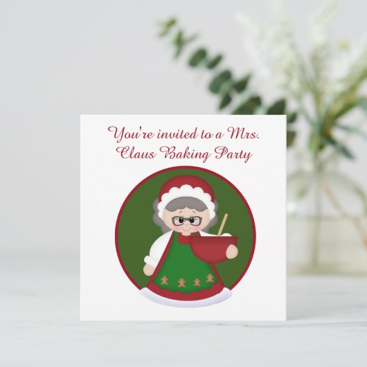 Feestelijke bakkersfeest van mevrouw Claus Kaart (Staand voorkant)