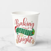 Feestelijke bakkersgeesten Heldere Kerstmis Papieren Bekers (Voorkant)