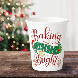 Feestelijke bakkersgeesten Heldere Kerstmis Papieren Bekers
