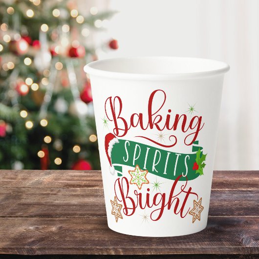 Feestelijke bakkersgeesten Heldere Kerstmis Papieren Bekers