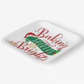 Feestelijke bakkersgeesten Heldere Kerstmis Papieren Bordje (Gebogen)