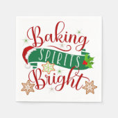 Feestelijke bakkersgeesten Heldere Kerstmis Servet (Voorkant)
