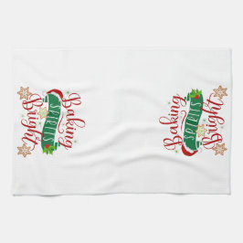 Feestelijke bakkersgeesten Heldere Kerstmis Theedoek