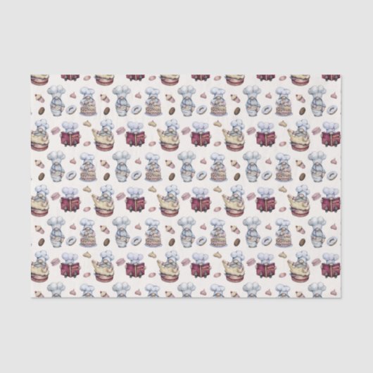 feestelijke bakkerspartij tissuepapier (Voorkant)