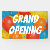 Feestelijke ballon & confetti GROOT OPENINGS Banne Spandoek (Horizontaal)