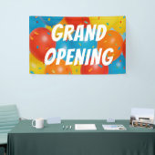 Feestelijke ballon- en confettibanner GRAND OPENIN Spandoek (Beurs)