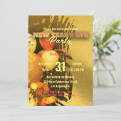 Feestelijke ballonnen lichten Confetti oudejaarsav Kaart (Staand voorkant)