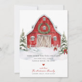 Feestelijke Barnyard Kerstmis Bewegende Aankondigi Aankondiging (Voorkant)