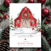 Feestelijke Barnyard Kerstmis Bewegende Aankondigi Aankondiging