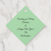 Feestelijke Bauble Christmas Gift Label (Achterkant)