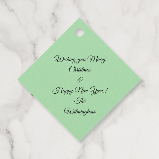 Feestelijke Bauble Christmas Gift Label (Achterkant)