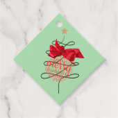 Feestelijke Bauble Christmas Gift Label (Voorkant)