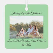 Feestelijke Bauble Christmas Photo Tree Ornament (Achterkant)