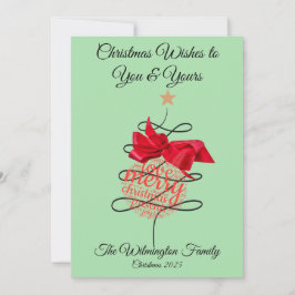 Feestelijke Bauble familie kerstflat Kaart