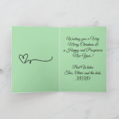 Feestelijke Bauble familie Kerstmis vouwen Kaart (Binnen)