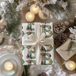Feestelijke Bauble Letter B Christmas Cadeaupapier