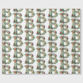 Feestelijke Bauble Letter B Christmas Cadeaupapier (Vlak)