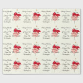 Feestelijke Bauble over Ivoorkerst Cadeaupapier (Vlak)