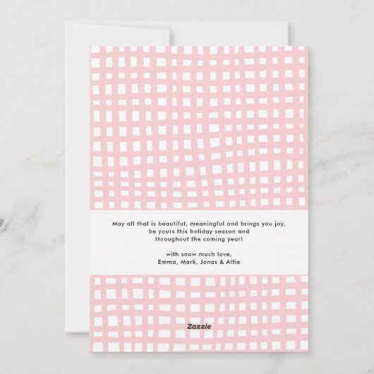 Feestelijke Bauble Sneeuwvlokken Vrolijk Kerstfees Feestdagenkaart (Achterkant)