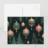 Feestelijke Baubles Christmas Wenskaart Briefkaart (Voorkant / Achterkant)