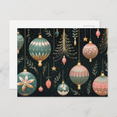 Feestelijke Baubles Christmas Wenskaart Briefkaart (Voorkant / Achterkant)