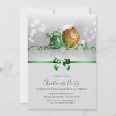 Feestelijke Baubles, Ribbons & Jewel Bow Kerstmis Kaart (Voorkant)