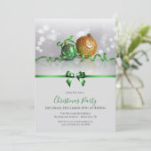 Feestelijke Baubles, Ribbons & Jewel Bow Kerstmis Kaart (Staand voorkant)