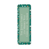 Feestelijke Baubles & Snowflakes Kerstfeest Uitnod Etiket (Voorkant)