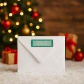 Feestelijke Baubles & Snowflakes Kerstfeest Uitnod Etiket