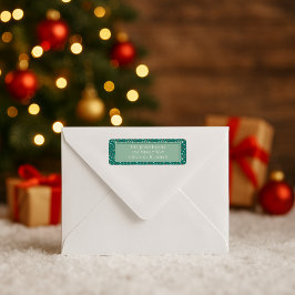 Feestelijke Baubles & Snowflakes Kerstfeest Uitnod Etiket