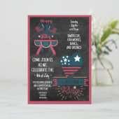 Feestelijke BBQ van 4 juli Kaart (Staand voorkant)