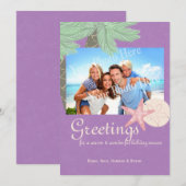 Feestelijke Beach Holiday Flat Kaart Foto Groeten (Voorkant / Achterkant)