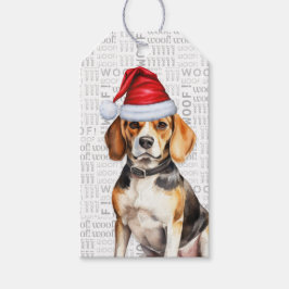Feestelijke Beagle Holiday Dog Christmas Cadeaulabel